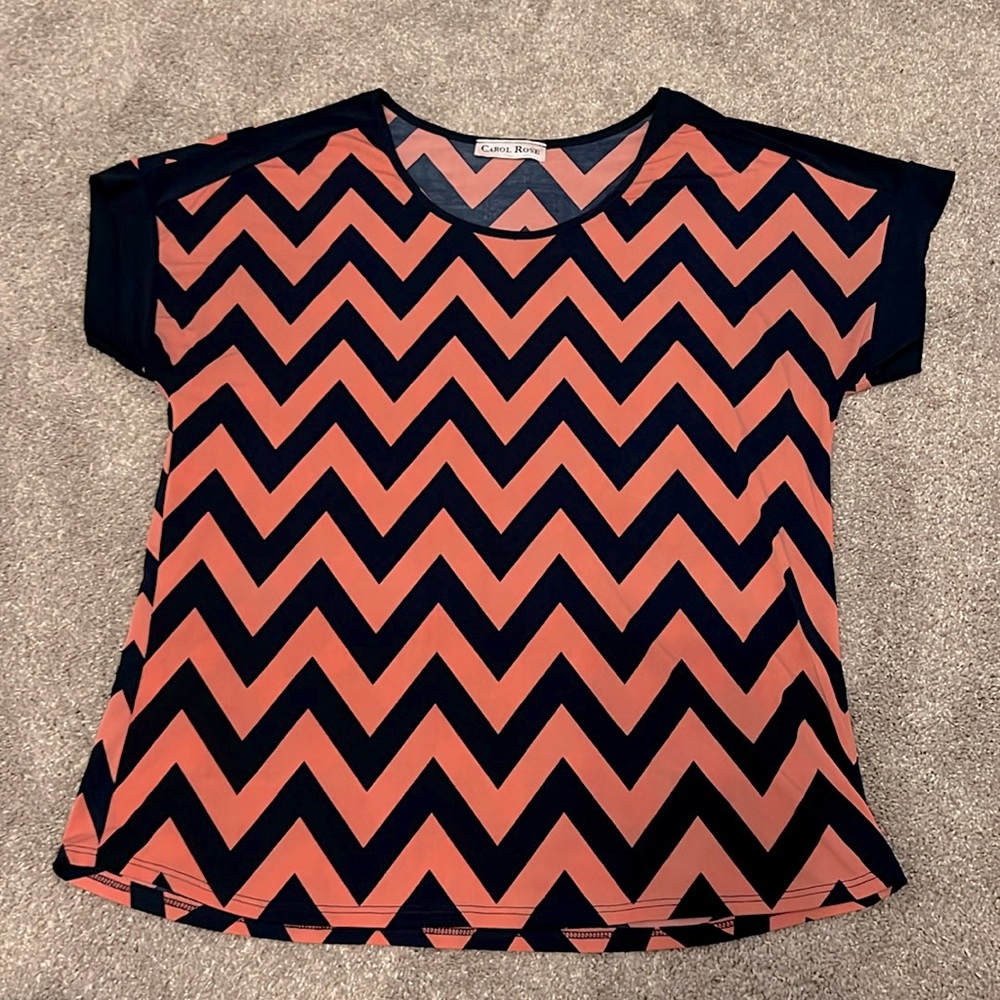 Ladies Business Casual Chevron Shirt